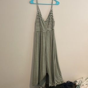 Green striped jumpsuit